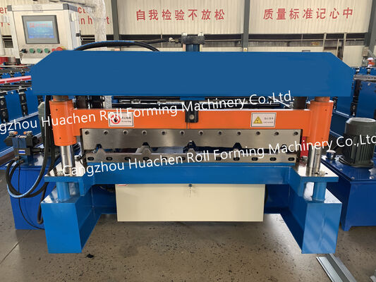 15 Stasiun Wall Panel Roll Forming Machine dengan 45# Konstruksi Baja dan Chain Drive untuk Produksi Efisien