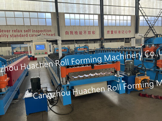 Ekspor Standar Steel Sheet Roof Tile dan Wall Panel Roll Forming Mesin Membuat