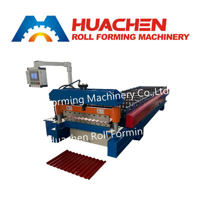 Papan baja trapezoidal atap profil plat membentuk mesin Ibr Papan atap panel kumparan membentuk mesin produksi
