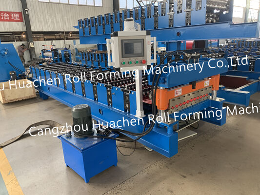 Papan baja trapezoidal atap profil plat membentuk mesin Ibr Papan atap panel kumparan membentuk mesin produksi