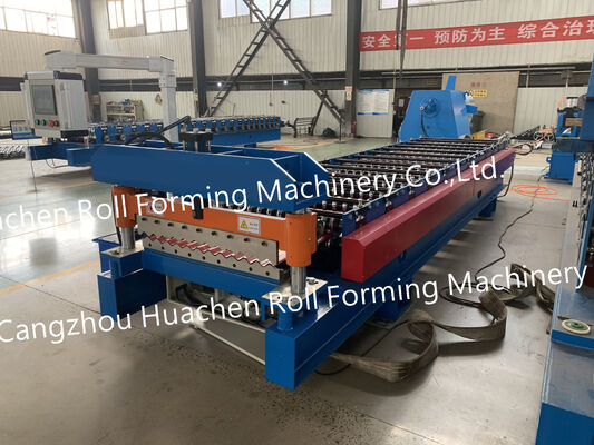 Papan baja trapezoidal atap profil plat membentuk mesin Ibr Papan atap panel kumparan membentuk mesin produksi