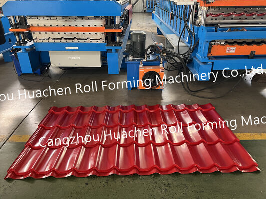 Automatic Double Layer Glazed Tile and Ibr Roofing Panel Roll Forming Machine
