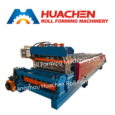 Mesin Pembuatan Lembar Baja Zinc Lantai Dua Lapisan Roof Roll Forming Machine
