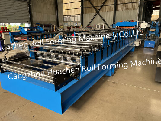 Mesin Pembuatan Lembar Baja Zinc Lantai Dua Lapisan Roof Roll Forming Machine