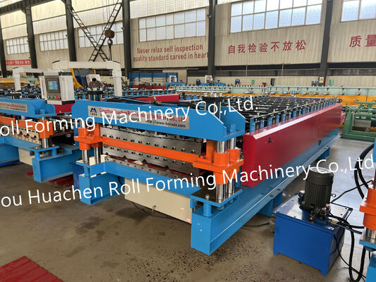Pembuatan Lembaran Atap Bergelombang Logam Putai Mesin Roll Forming Genteng Baja Seng PPGI /PPGL /Gi/Gl