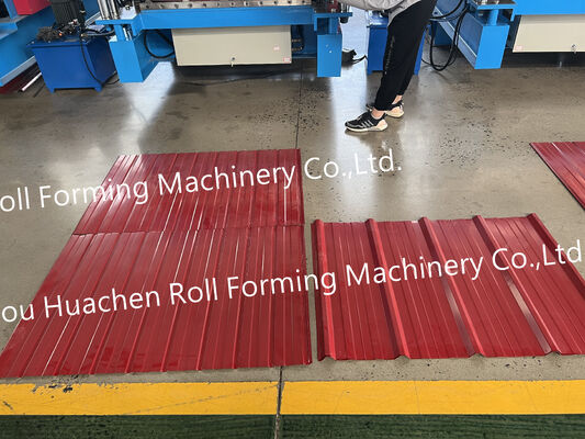 Pembuatan Lembaran Atap Bergelombang Logam Putai Mesin Roll Forming Genteng Baja Seng PPGI /PPGL /Gi/Gl