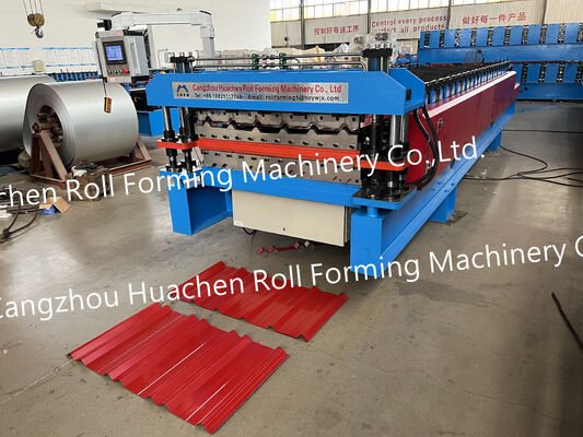 Daya tahan yang lebih tinggi Lembar bergelombang Bending Membuat Roll Forming Machine