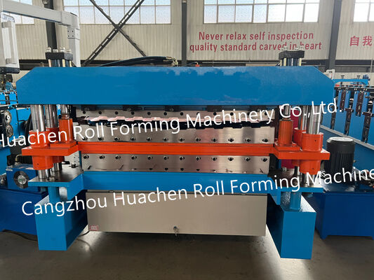 Kualitas tinggi dan frekuensi otomatis Atap Warna Steel Sheet Metal Roll Forming Machine