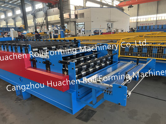 Aluminium bergelombang atap lembaran roll Forming Machine Otomatis Line