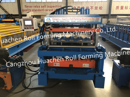 Mesin Roll Forming Ubin Mengkilap Lembaran Atap Otomatis Penuh