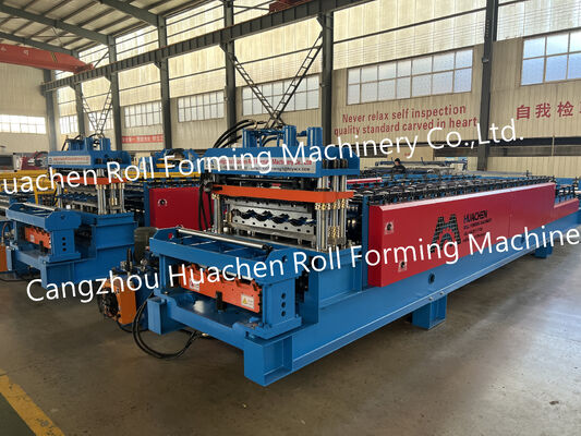 Mesin Roll Forming Ubin Mengkilap Lembaran Atap Otomatis Penuh