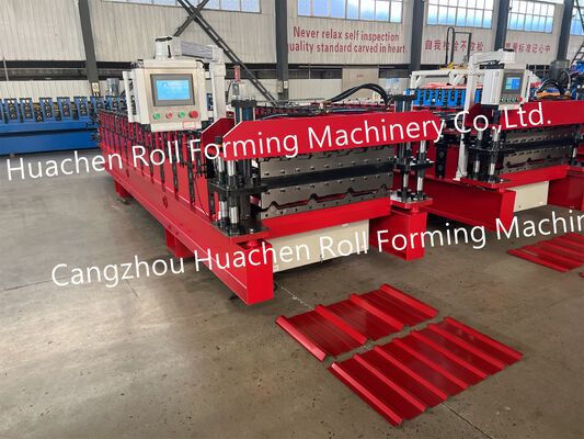 Mesin Membentuk Lembar Atap Trapezoidal Roll yang sepenuhnya otomatis untuk Panel Atap Logam