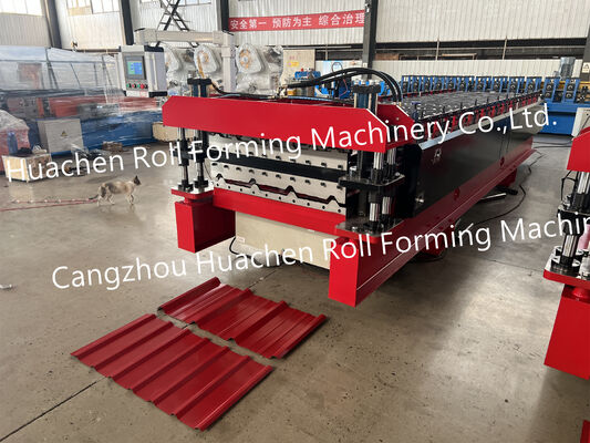 Mesin Membentuk Lembar Atap Trapezoidal Roll yang sepenuhnya otomatis untuk Panel Atap Logam
