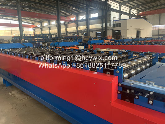 Rentang Panjang Tanpa Suara Double Layer Roll Forming Machine Kontrol PLC