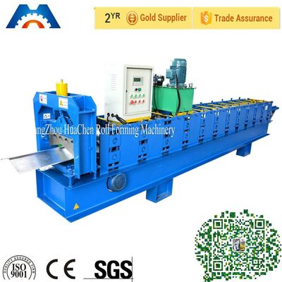 Galvanized Steel Ridge Cap Roll Forming Machine With 12 Rows rollers 45# steel