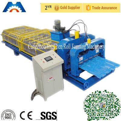 Effective Metal Roof Glazed Tile Roll Forming Machine 4m / Min ISO