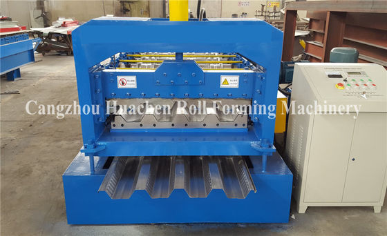 High Speed Galvanized Steel Floor Deck Roll Forming Machine 28 Rows