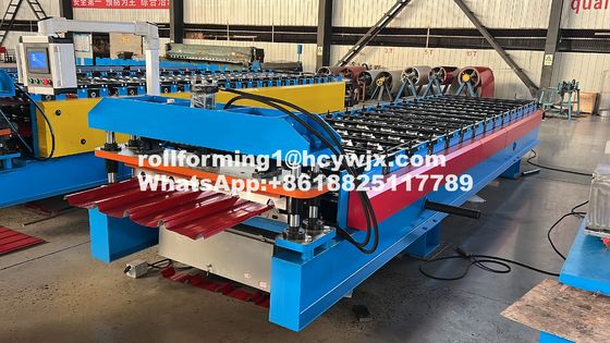 Ibr 0.7mm Roofing Sheet Roll Forming Machine Untuk Pasar Dominika