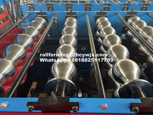 Mesin Roll Forming Genteng Mengkilap Atap, Peralatan Roll Forming Logam Berkecepatan Tinggi