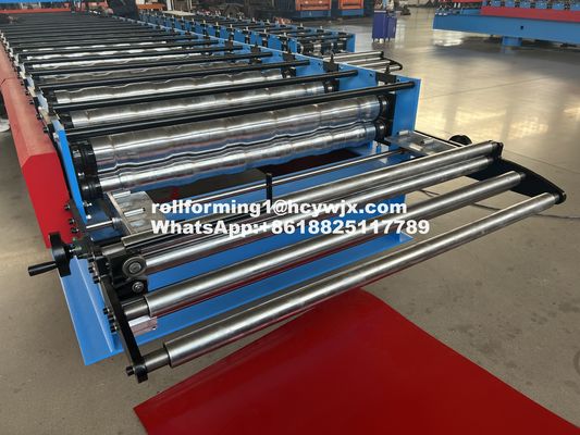 Mesin Roll Forming Genteng Mengkilap Atap, Peralatan Roll Forming Logam Berkecepatan Tinggi
