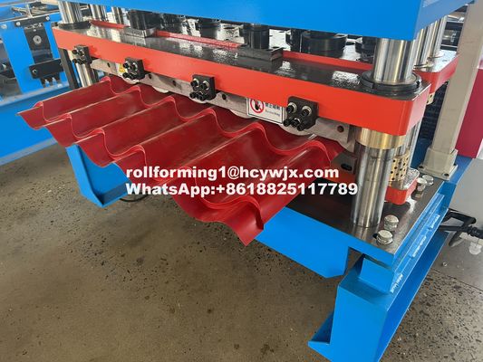 Plc 0.3mm Tile Roll Forming Machine Kecepatan Cepat