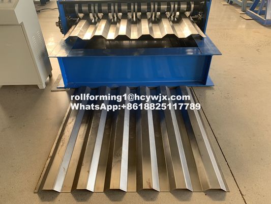 1.5 Inch Double Row Steel Rollforming Machines Untuk Container Pengiriman Profil Sisi