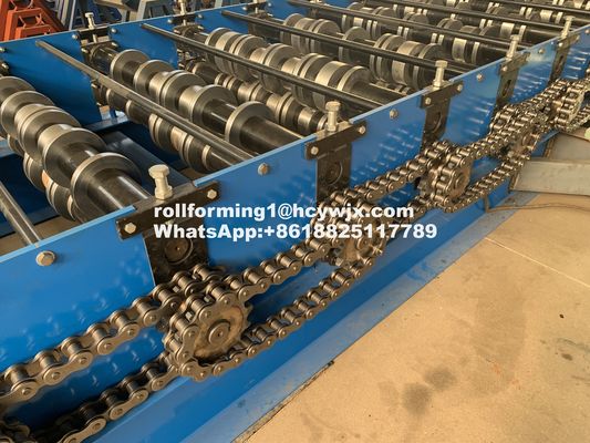 1.5 Inch Double Row Steel Rollforming Machines Untuk Container Pengiriman Profil Sisi