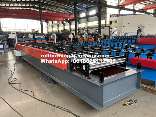 380v 3 Phase 50hz Roofing Sheet Roll Forming Machine Untuk Ketebalan 0,3-0,8mm