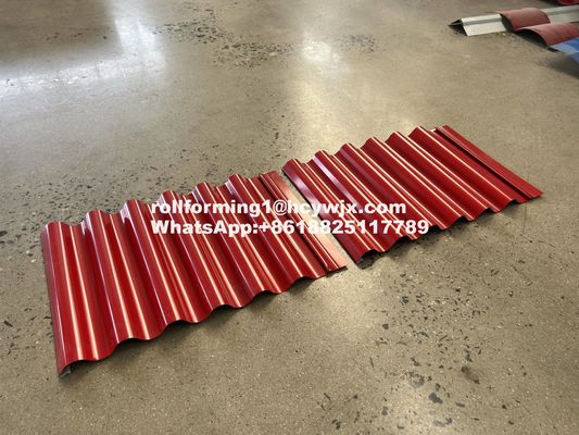 Efisien Robust corrugated Roll Forming Machine Dengan H Beam Machine Base