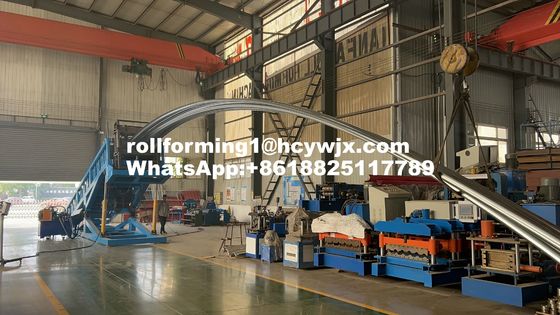Big Span Cold Roll Forming Machine Produksi Papan Lengkungan