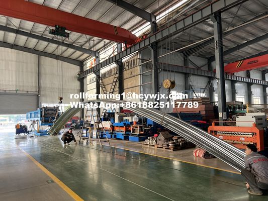 Big Span Cold Roll Forming Machine Produksi Papan Lengkungan