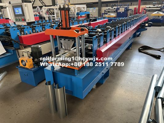 17 Stasiun Roller 333mm Semi Round Gutter Roll Forming Machine