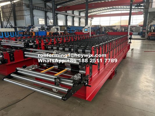 R Panel Double Layer Roof Roll Forming Machine (mesin untuk membentuk gulungan atap berlapis ganda)