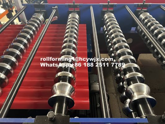 PLC dikendalikan pasar Meksiko corrugated roll Forming Machine Dengan 5.5KW daya