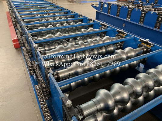 Big Wave Corrugated Roll Forming Machine Dengan Omron Encoder