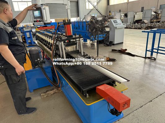 6.5mx1mx1.4m Roller Door Roll Forming Machine Untuk Profil Khusus Dan Berbagai Lebar