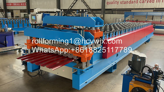 Mesin Roll Forming Lapisan Ganda Berkualitas Baik / Mesin Roll Forming Genteng Baja Bantalan Baja