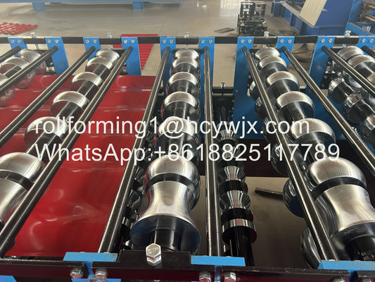 Mesin Roll Forming Lapisan Ganda Berkualitas Baik / Mesin Roll Forming Genteng Baja Bantalan Baja