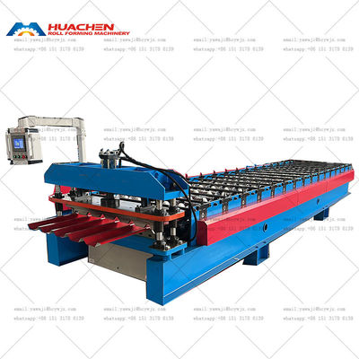 High Speed Trapezoidal Shape Metal Rib Type Roof Roll Forming Machines Model Penjualan Panas Di Pasar Brasil