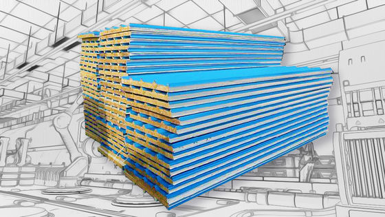 Dinding / Atap Sandwich Panel Roll Forming Machine Mesin Pelat Sandwich Batu Wool