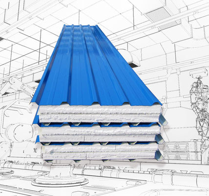 Line Produksi Panel Eps Sandwich Otomatis Dengan 6 Baris 3KW