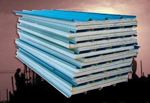 Foam Roofing Sandwich Panel Line Produksi 32kw ​​Motor 45000 * 2500 * 2500mm