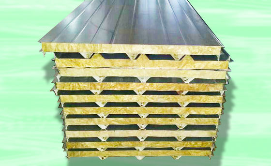 Warna Panel Sandwich Lembar Membuat Mesin Untuk Wol Mineral Dewan 28kw