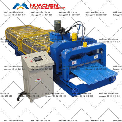 Mesin Membentuk Roof Tile Roller Berwarna Trapezoidal dengan Diameter Poros 70mm