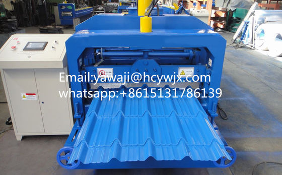 Mesin Membentuk Roof Tile Roller Berwarna Trapezoidal dengan Diameter Poros 70mm