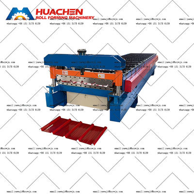 Mesin pembentuk gulungan atap besar yang dapat disesuaikan dengan diameter poros 70mm dan tegangan 380v 50Hz 3fase