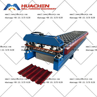 Mesin Pembentuk Roof Roll Double Deck yang modis Kecepatan Tinggi