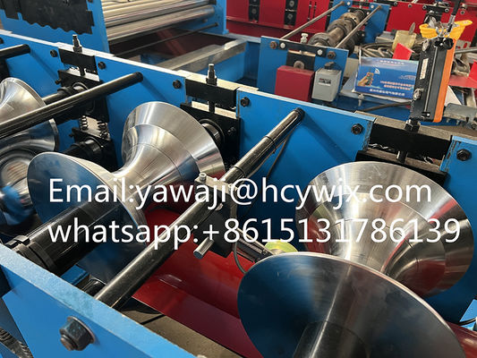 3 Tahap 400mm Warna Steel Sheet Cap Forming Machine / Roll Form Peralatan