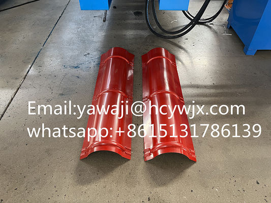 3 Tahap 400mm Warna Steel Sheet Cap Forming Machine / Roll Form Peralatan