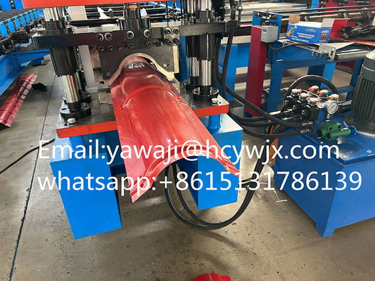 3 Tahap 400mm Warna Steel Sheet Cap Forming Machine / Roll Form Peralatan